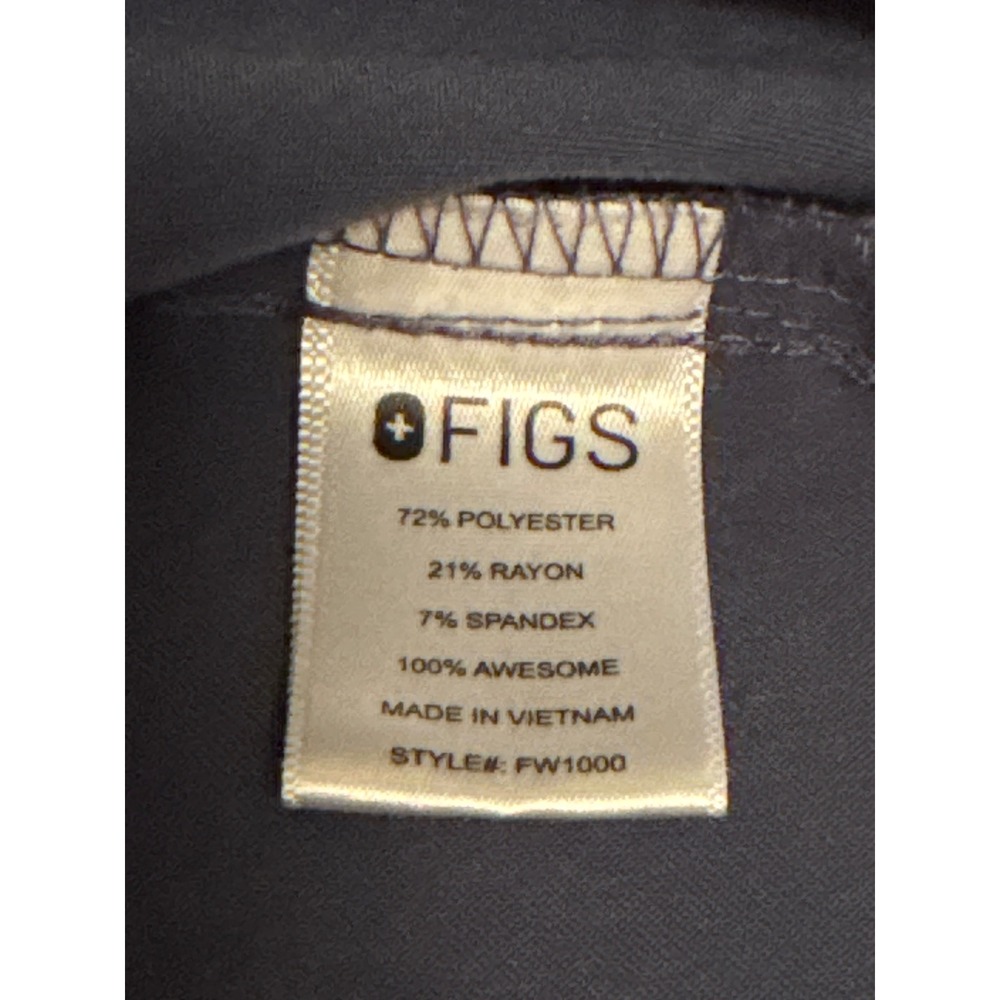 FIGS Technical Collection XXS Women's Scrub Top V-Neck Pocket Dark Gray‎ - Picture 6 of 7